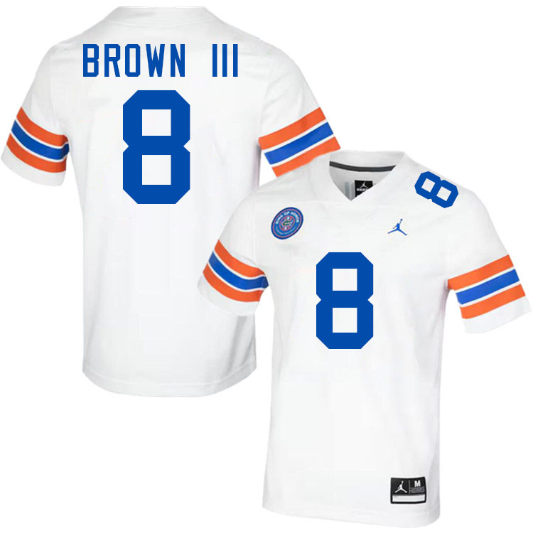 #8 Vernell Brown III Gators Jersey,Florida Gators College Football Jerseys Stitched-Throwback White  #8 Vernell Brown III Gators Jersey,Florida Gators College Football Jerseys Stitched-Throwback White